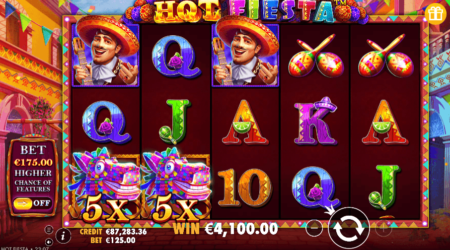 Hot Fiesta Gameplay — 5×3-Slot von Pragmatic Play